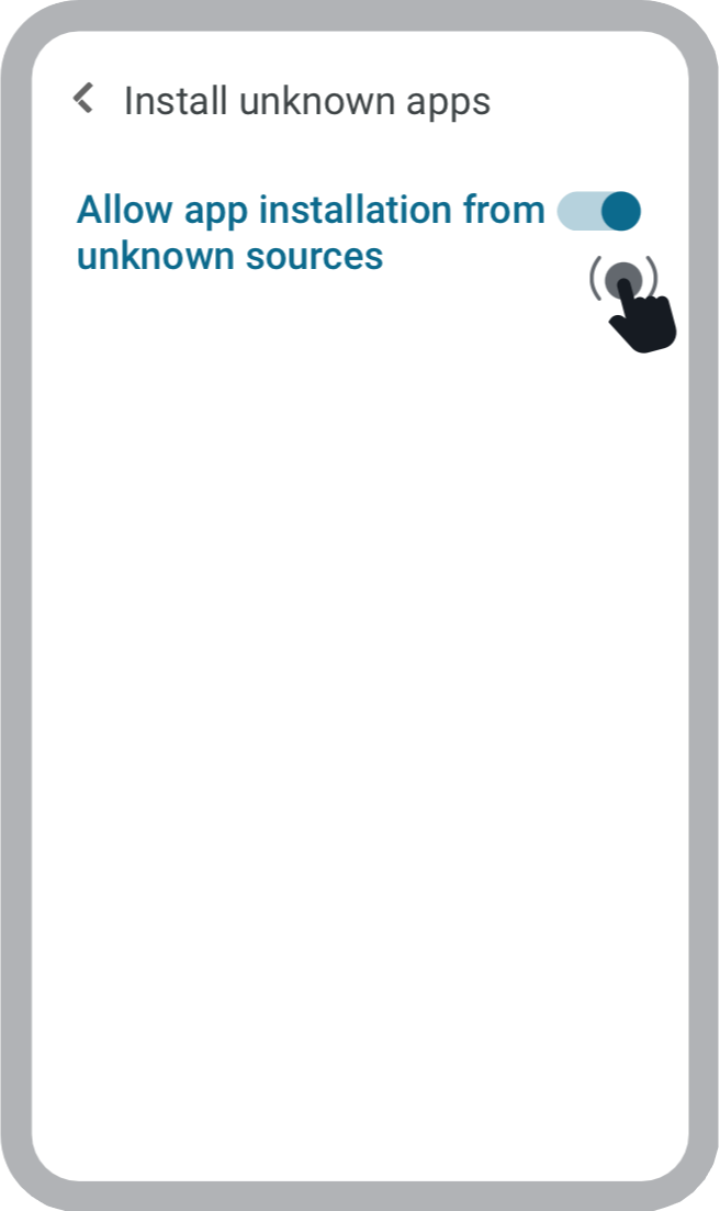 اختر ملف التطبيق الذي تم تحميله